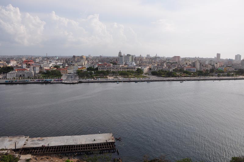 The view over Havana Bay from El Morro Castle and La Cabana